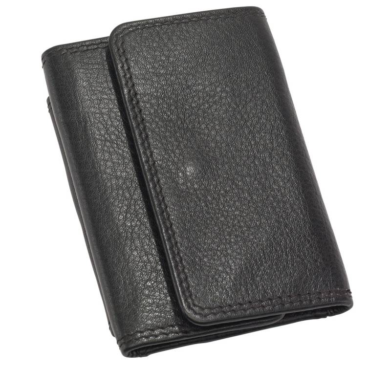 Malá kožená peněženka s kapsou na mince, černá